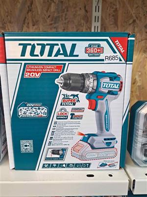 Brand New Total Tools Lithium-Ion Compact Brushless Drill 60nm