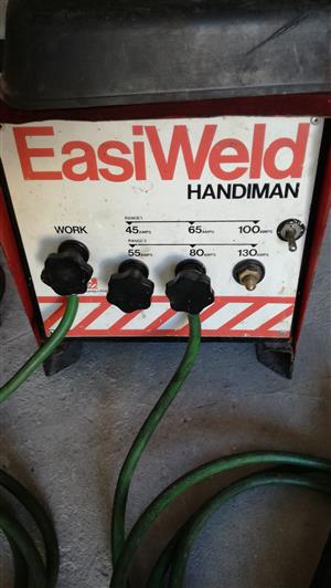 EasiWeld Handiman welder with 2 handheld helmets