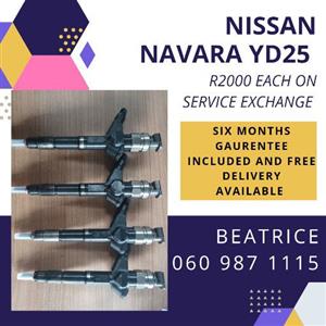 Nissan navara yd25 diesel injectors for sale with warranty 