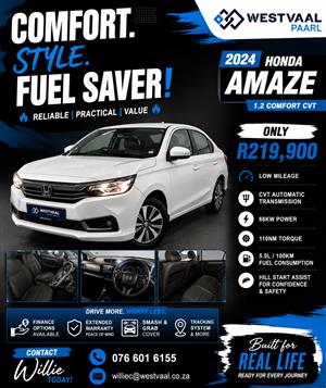2024 Honda Amaze 1.2 Comfort CVT