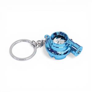 Keyring with Lightup Turbocharger & Boost Noise (Blue)
