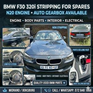  BMW F30 320i N20 AUTO 2014 – STRIPPING FOR SPARES 