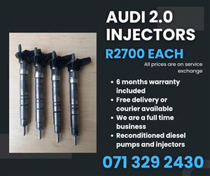 AUDI 2.0 INJECTORS FOR SALE WITH WARRANTY INCLUDED 