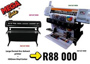  Eco-solvent printer (1.3m) and Vinyl cutter combo