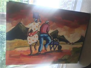 2 x Hand made paintings for sale