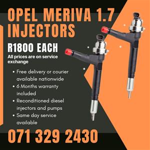OPEL MERIVA 1.7 INJECTORS FOR SALE WITH WARRANTY 