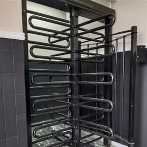 Max 4 Single Full Height Turnstile + Biometric & Powder Coated