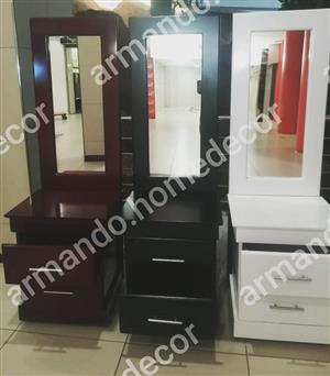 Black drawers with mirror
