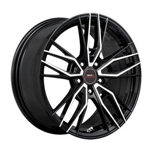 15″ A-Line Axle 4/100 Black Machine Face Alloy Wheels