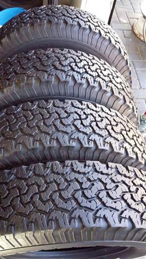 5 X 235/85/16 BF Goodrich A/T tyres with about 90% life left on them