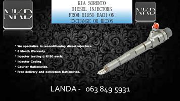 KIA SORENTO DIESEL FUEL INJECTORS FOR SALE NEW ON EXCHANGE