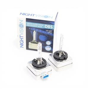 Night Vision D8S Xenon HID Replacement Bulbs 12V 35W 5000K (Pair)
