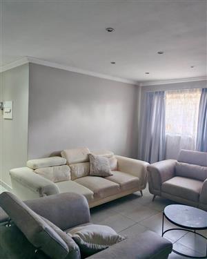 White leather cielo couch