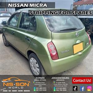 NISSAN MICRA STRIPPING FOR SPARES