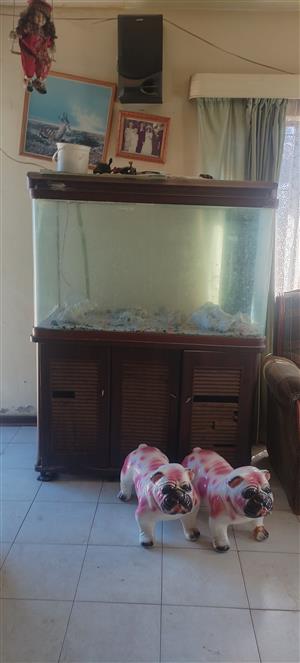 Tropical Fish Tank with wood Cabinet For Sale