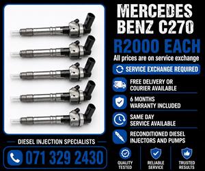 MERCEDES BENZ C270 INJECTORS FOR SALE WITH WARRANTY 