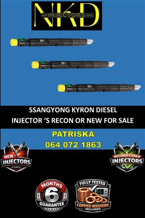 Tested Diesel Injectors -6 months Guarantee on SSANGYONG KYRON 