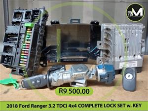 2018 Ford Ranger 3.2 TDCi 4x4 COMPLETE LOCK SET w. KEY  MV0736