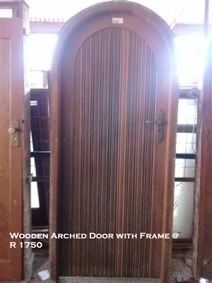 Wooden Arched Door With Frame Junk Mail