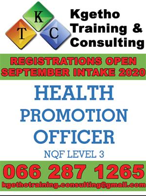 Training of Occupational Qualification: Health Promotion Officer