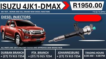 Isuzu 4JK1 DMAX Diesel Injectors 