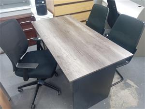 Monument oak melamine desk set