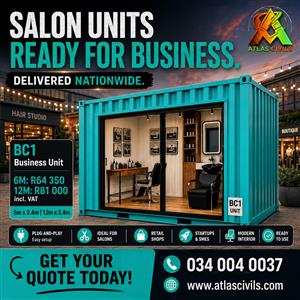 Salon Container for Sale 