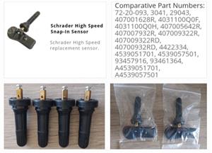 Renault Kangoo TPMS tyre pressure monitor sensors and valves 