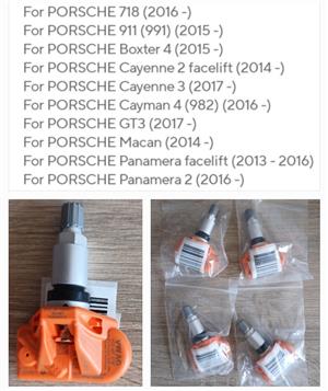 Porsche TPMS tyre pressure monitor sensors 