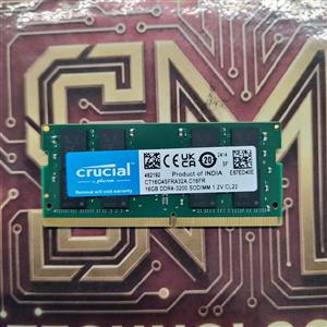 16GB DD4 CRUCIAL 3200 LAPTOP RAM