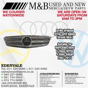 Grille Original Style with badge (Brand New) Suitable for Mercedes-Benz C-Class W204 4-Door Sedan