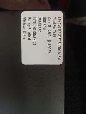 Lenovo MT 2087 BU Think FM ThinkPad T440 Core i5 - 4300 U 1.90 GHz 8 GB Ram 256 