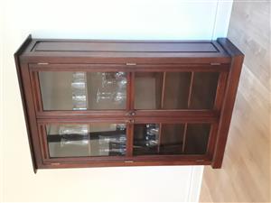 Large custom made mahogany bookcase / display cabinet