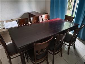 Dining room table and chairs