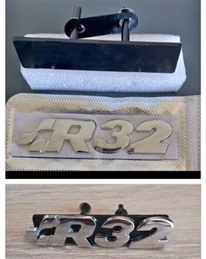 VW R32 badges emblems