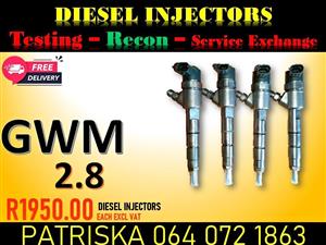 GET YOUR DIESEL INJECTORS FOR GWM 2.8 NEW OR RECON