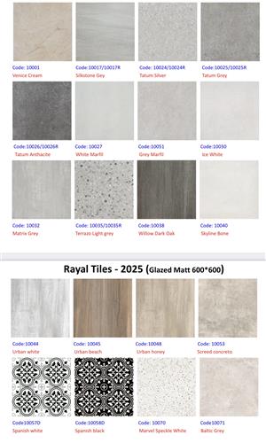 Ceramic, porcelain, laminate, vinyl, roof tiles, ceiling tiles on sale