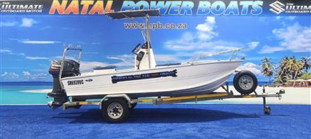 2013 MODEL SKIVEE 500 ON TRAILER 2 X 40 HP YAMAHA 2 STROKES 