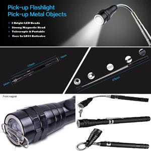 Magnetic, Flexi Telescopic, Bendable Pick-Up-Tool LED Torch Brand NEW