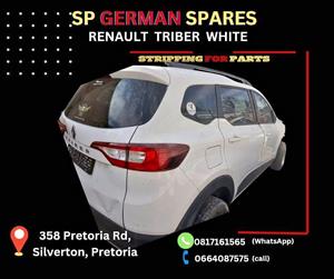 RENAULT TRIBER WHITE STRIPPING FOR SPARES ON SALE CALL: or WHATSAPP: