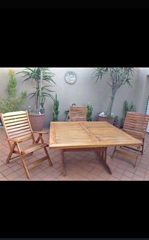 Patio Garden table set teak wood