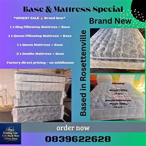 Massive sale on these base & mattresses in rosettenville