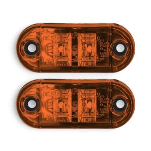 Universal Cressida Orange Oval LED Side Marker - 65x27mm (pair)