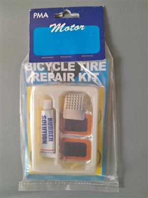 Bicycle tire tube puncture repair kit