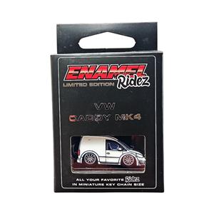 VW Caddy Mk4 White - Die-Cast Enamel Keychain