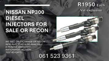 NISSAN NP300 DIESEL INJECTORS FOR SALE WITH TEST REPORTS 
