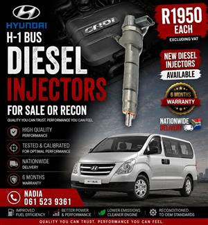 HYUNDAI H1 BUS DIESEL INJECTORS FOR SALE
