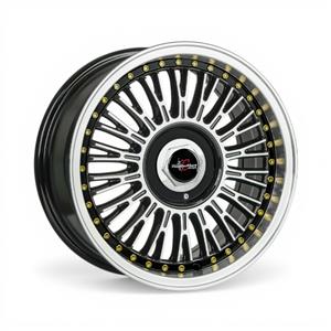 15″ Racing Hart Versus 4×100 & 4×108 Gloss Black Machine Edge Alloy Wheels