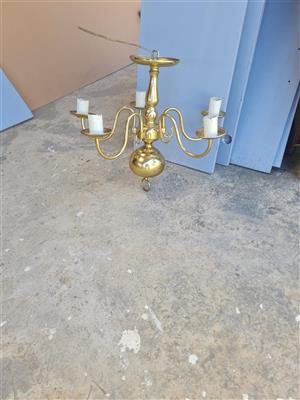 5 - Vintage Brass Chandelier
