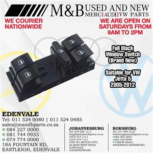 Full Black Window Switch (Brand New) Suitable for VW Jetta   Part number: 1K495857B